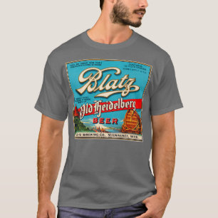Blatz Old Heidelberg Beer Label teruggezet 1 T-shirt