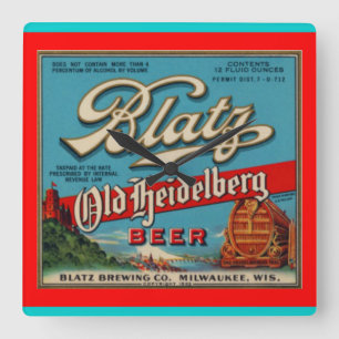 Blatz Old Heidelberg Beer Wall klok