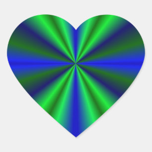 blau grün Regenbogen Hart Sticker