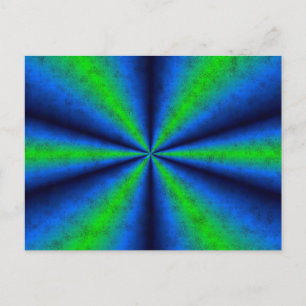 blau grün Regenbogen in Elefantenhaut leder Optik Briefkaart