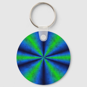 blau grün Regenbogen in Elefantenhaut leder Optik Sleutelhanger