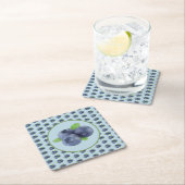 Blaubeeren  vierkante kartonnen onderzetter (Insitu)