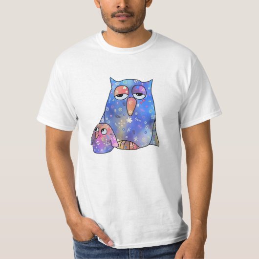 Blaue Eule T-shirt (Voorkant)