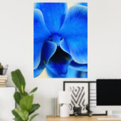 Blaue Orchide Poster (Thuiskantoor)