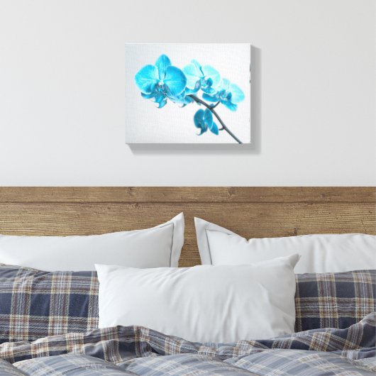 blaue Orchidee Canvas Afdruk (Insitu (Slaapkamer))