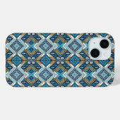 Blaue symetrisches Boho Muster 18583 b xl Case-Mate iPhone Case (Achterkant (horizontaal))
