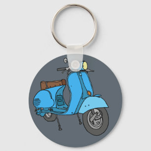 Blauer Motorroller (Vespa) Sleutelhanger