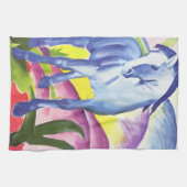 Blaues Pferd I by Franz Marc Serviette de cuisine (Horizontal)