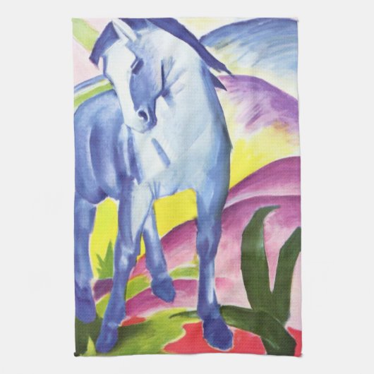 Blaues Pferd I by Franz Marc Serviette de cuisine (Vertical)