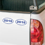 Blauw 2016 bumpersticker (Op Truck)