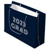 Blauw 2023 Afstudeerder Groot Cadeauzakje (Voorkant Gekanteld)