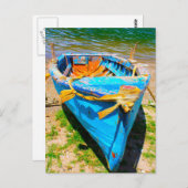 Blauw 2 briefkaart (Voorkant / Achterkant)