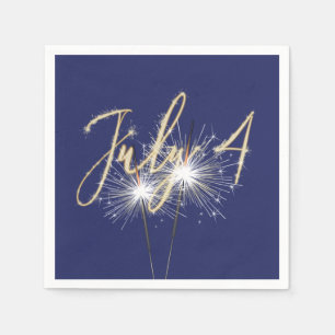 Blauw 4 juli Sparklers Napkins Servet