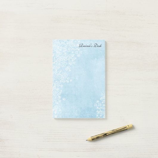 Blauw 4 x 6" Post It Notes (Op bureau)