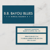 BLAUW 4stippen Visitekaartje (Voorkant / Achterkant)