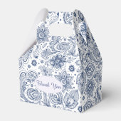 Blauw 70e Verjaardag Dank u Favor Box Bedankdoosjes (Achterkant)