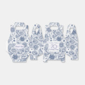 Blauw 70e Verjaardag Dank u Favor Box Bedankdoosjes (Uitgevouwen)