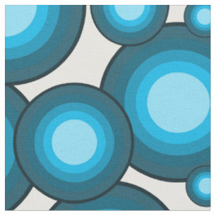 Blauw 70's jaarcirkel stof