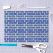 Blauw 8-bits, pixelated Graphics Style Bricks Patt Tissuepapier (Craft)