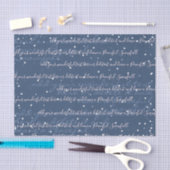 Blauw | Aangepaste scripttekst Elegant Kerstmis Tissuepapier (Craft)