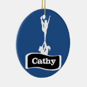 Blauw aanpasbare schottensornament keramisch ornament (Rechts)