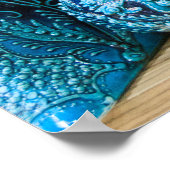 Blauw aardewerk op de markt poster (Hoek)