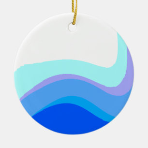 Blauw Abstract 1112 Keramisch Ornament