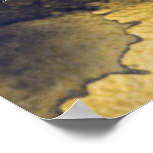 Blauw Abstract Alfabetische Wedding Zitting Grafie Poster (Hoek)