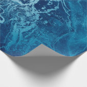 Blauw Abstract. Blauwe en witte kleurenblokken. Wi Cadeaupapier (Hoek)