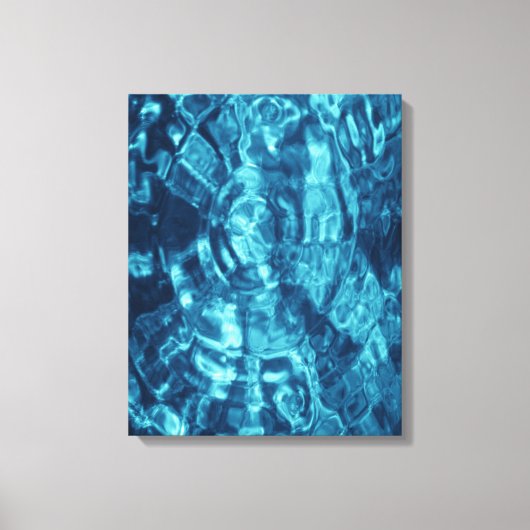 Blauw Abstract Canvas Afdruk (Voorkant)
