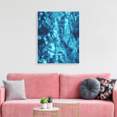 Blauw Abstract Canvas Afdruk (Insitu (Woonkamer))