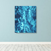 Blauw Abstract Canvas Afdruk (Insitu (Houten vloer))
