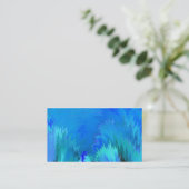 Blauw Abstract Creëer Uw eigen Visitekaartje (Staand voorkant)