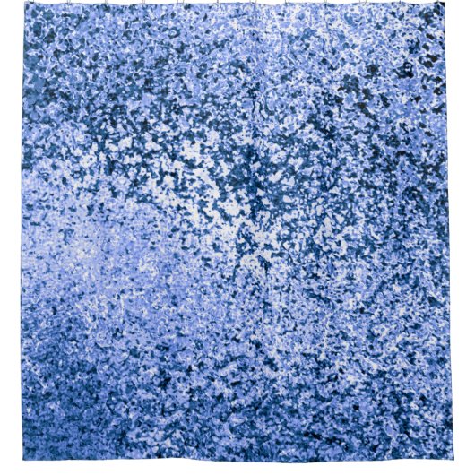 Blauw Abstract Douchegordijn (Voorkant)