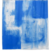 Blauw Abstract Douchegordijn (Voorkant)