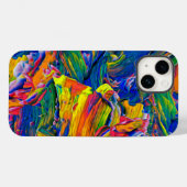 Blauw Abstract gekleurd | iPhone 14 Hoesje-Mate Case-Mate iPhone Case (Achterkant (horizontaal))