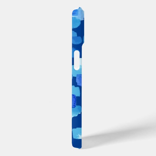 Blauw Abstract geschilderde vierkanten Case-Mate iPhone Case (Achterkant / Rechts)