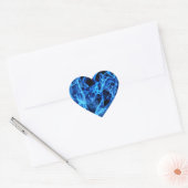 Blauw Abstract Hart Sticker (Envelop)