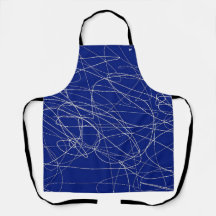 Blauw abstract kunstpatroon Apron