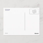 Blauw Abstract landschap Briefkaart (Achterkant)