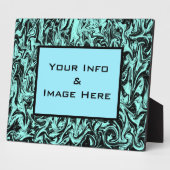 Blauw Abstract Lijst Fotoplaat (Zijkant)