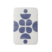 Blauw abstract middeleeuws patroon badmat (Voorkant Verticaal)