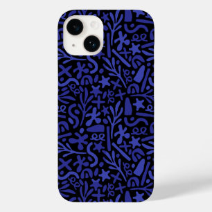 blauw abstract naadloos patroon Case-Mate iPhone 14 hoesje