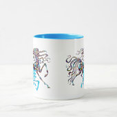 Blauw Abstract Paardenjaar Mok (Midden)