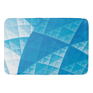 Blauw abstract patroon badmat
