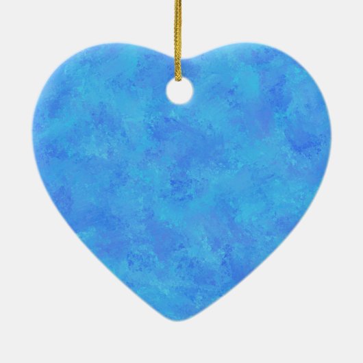 Blauw Abstract patroon Keramisch Ornament (Achterkant)