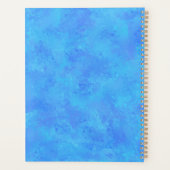 Blauw Abstract patroon Planner (Achterkant)