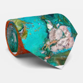  blauw Abstract patroon Stropdas (Opgerold)