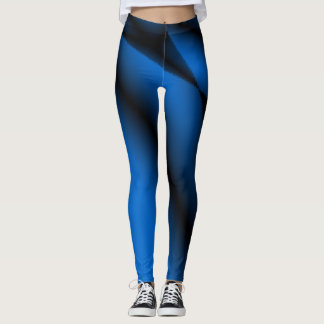 blauw abstract patroonkunst leggings