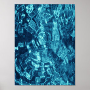 Blauw Abstract Poster